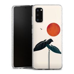 Silikon Glitter Case transparent-silber