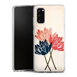 Silikon Glitter Case transparent-silber