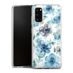 Silikon Glitter Case transparent-silber