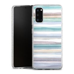 Silikon Glitter Case transparent-silber