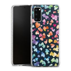 Silikon Glitter Case transparent-silber