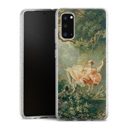 Silikon Glitter Case transparent-silber