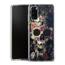 Silikon Glitter Case transparent-silber