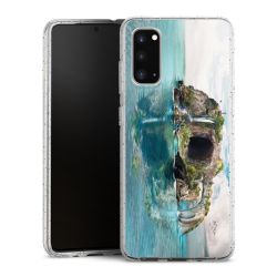 Silikon Glitter Case transparent-silber