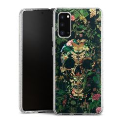 Silikon Glitter Case transparent-silber