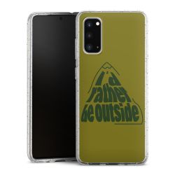 Silikon Glitter Case transparent-silber