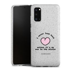 Silikon Glitter Case transparent-silber