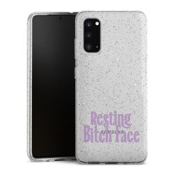 Silikon Glitter Case transparent-silber