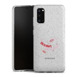 Silikon Glitter Case transparent-silber