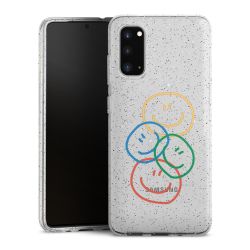 Silikon Glitter Case transparent-silber