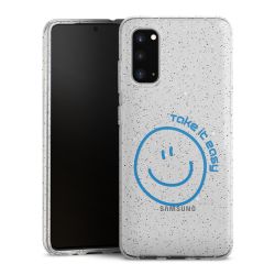 Silikon Glitter Case transparent-silber