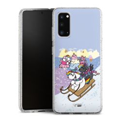 Silikon Glitter Case transparent-silber