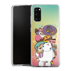 Silikon Glitter Case transparent-silber