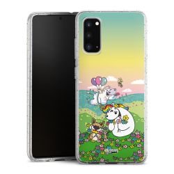 Silikon Glitter Case transparent-silber