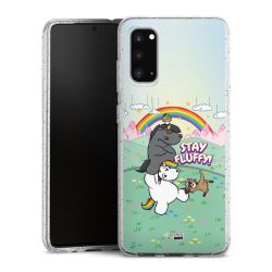 Silikon Glitter Case transparent-silber