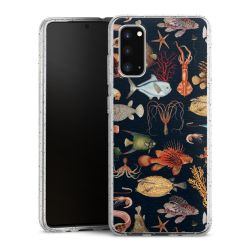 Silikon Glitter Case transparent-silber