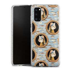 Silikon Glitter Case transparent-silber