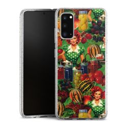 Silikon Glitter Case transparent-silber