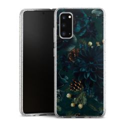 Silikon Glitter Case transparent-silber