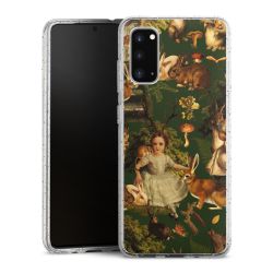 Silikon Glitter Case transparent-silber