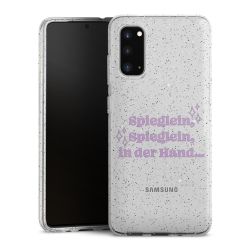 Silikon Glitter Case transparent-silber