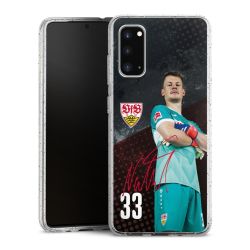 Silikon Glitter Case transparent-silber