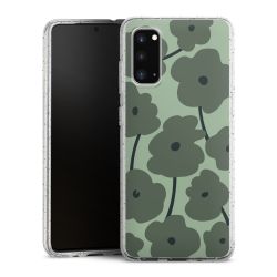 Silikon Glitter Case transparent-silber