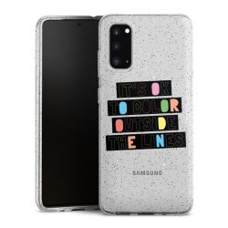 Silikon Glitter Case transparent-silber