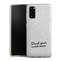 Silikon Glitter Case transparent-silber