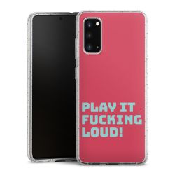 Silikon Glitter Case transparent-silber