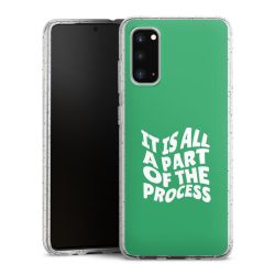 Silikon Glitter Case transparent-silber