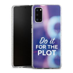 Silikon Glitter Case transparent-silber