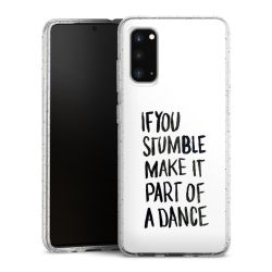 Silikon Glitter Case transparent-silber