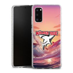 Silikon Glitter Case transparent-silber