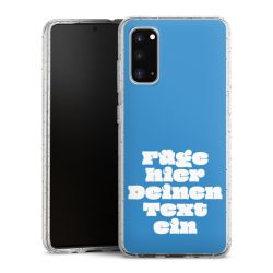 Silikon Glitter Case transparent-silber