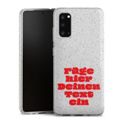 Silikon Glitter Case transparent-silber