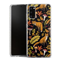 Silikon Glitter Case transparent-silber