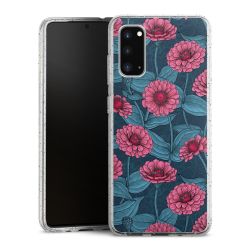 Silikon Glitter Case transparent-silber