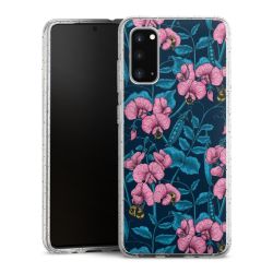 Silikon Glitter Case transparent-silber