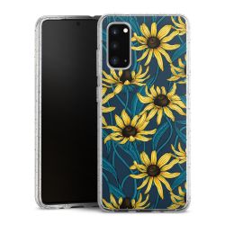 Silikon Glitter Case transparent-silber