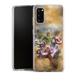 Silikon Glitter Case transparent-silber