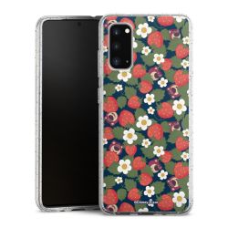 Silikon Glitter Case transparent-silber