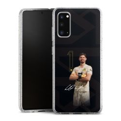 Silikon Glitter Case transparent-silber