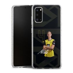 Silikon Glitter Case transparent-silber