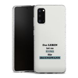 Silikon Glitter Case transparent-silber