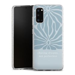 Silikon Glitter Case transparent-silber