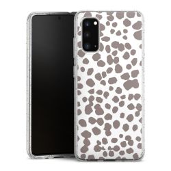 Silikon Glitter Case transparent-silber