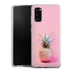 Silikon Glitter Case transparent-silber