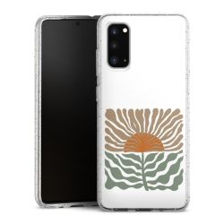 Silikon Glitter Case transparent-silber