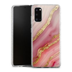 Silikon Glitter Case transparent-silber